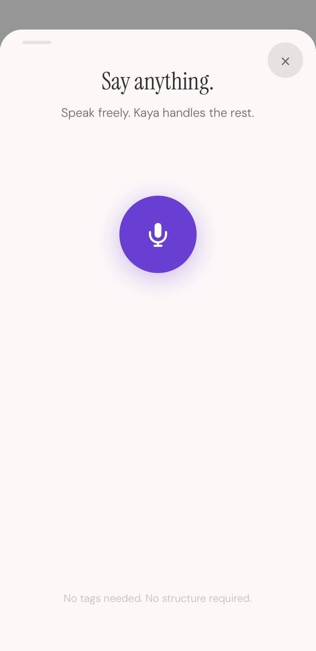 Voice capture in Kaya